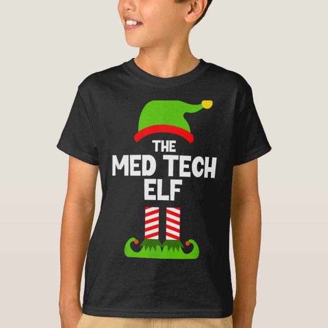 Camiseta Funny I'm The Med Tech Elf Christmas Xmas Medical  (Frente)