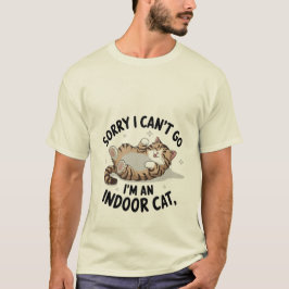 Camiseta Funny "Indoor Cat" Relatable Sassy Kitten ✨🏠🐈