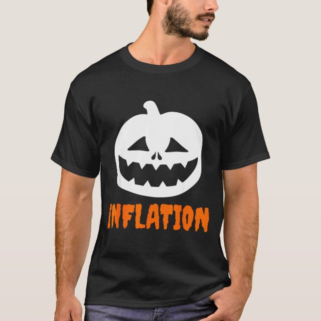 Camiseta Funny Inflation Halloween Costume Couple Matching  (Frente)