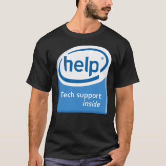 Camiseta Funny Intel Parody Logo Computer Tech Support Esse
