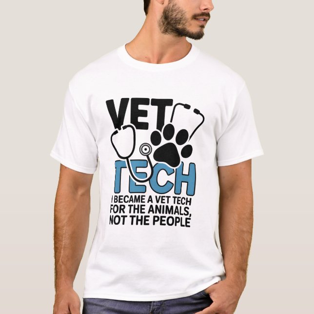 Camiseta Funny Introvert Vet Tech For The Animals Quote (Frente)