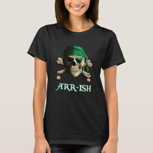 Camiseta Funny Irish Jolly Roger Pirate Skull ARR-ISH