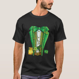 Camiseta Funny Irish Leprechaun Costume Suit Tuxedo Rua Pat