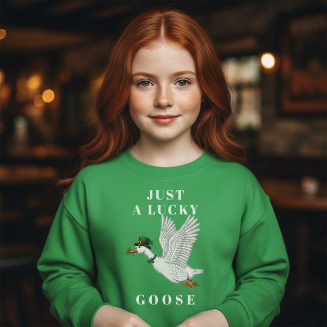 Camiseta Funny Irish St. Patrick's Day Just a Lucky Goose (Criador carregado)