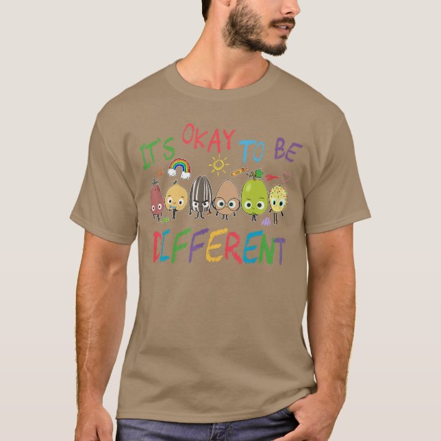 Camiseta Funny Its Ok to Be Different Appleeacher Autism Aw (Frente)