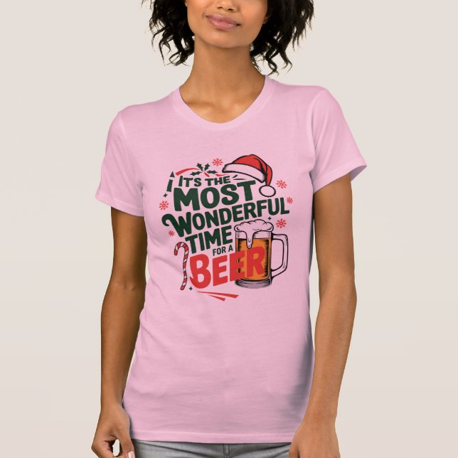 Camiseta Funny "It's the Most Wonderful Time for a Beer" T- (Frente)