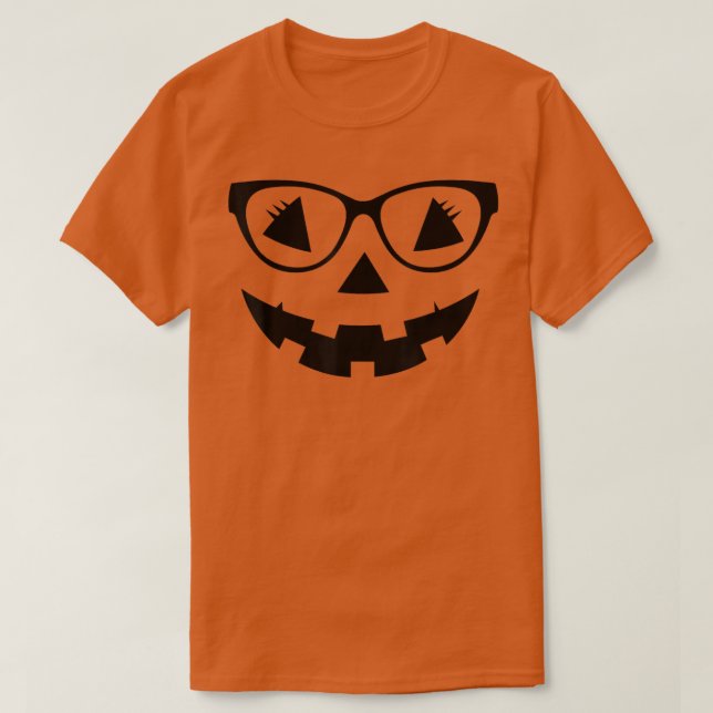 Camiseta Funny Jack O Lantern Face Pumpkin Halloween Costum (Frente do Design)