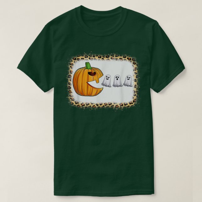 Camiseta Funny Jackolantern Pumpkin With Ghosts Halloween C (Frente do Design)