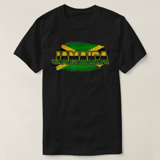Camiseta Funny Jamaica Flag Palm Summer soft  (Frente do Design)