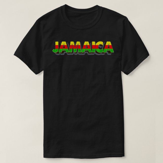 Camiseta Funny Jamaica Flag Palm Summer Vacation dad of the (Frente do Design)