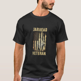 Camiseta Funny JARHEAD VETERAN, tropas orgulhosas, Pai Corp