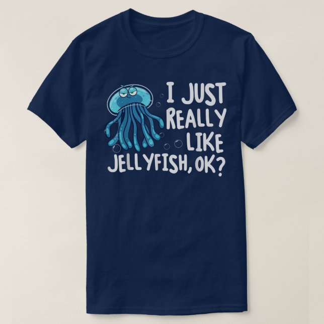 Camiseta Funny Jellyfish Design For Kids Men Women Jellyfis (Frente do Design)