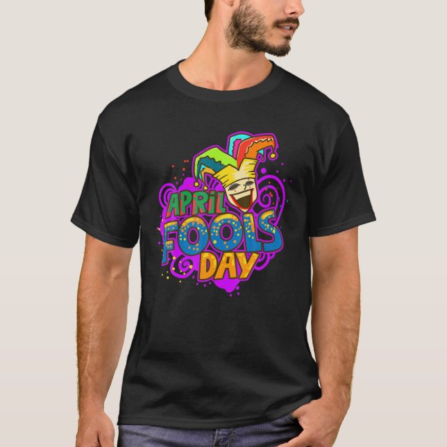 Camiseta Funny Jester Happy April Fool's Day, Jokes Pranks (Frente)