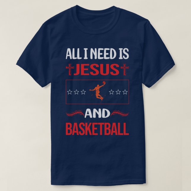 Camiseta Funny Jesus Basquete (Frente do Design)