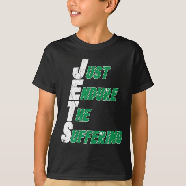Camiseta Funny Jets Just Endure The Suffering Football  (Frente)