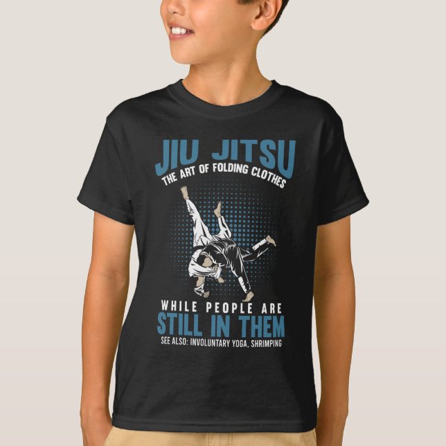 Camiseta Funny Jiu Jitsu luta contra o humor de treinamento (Frente)