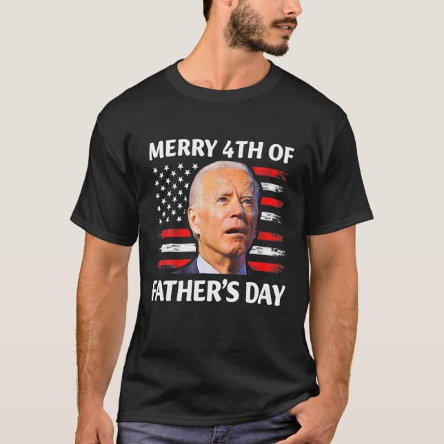 Camiseta Funny Joe Biden Confused Happy 4Th Of Father's Day (Frente)