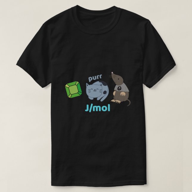 Camiseta Funny Joule Per Mole Science Pun Design (Frente do Design)