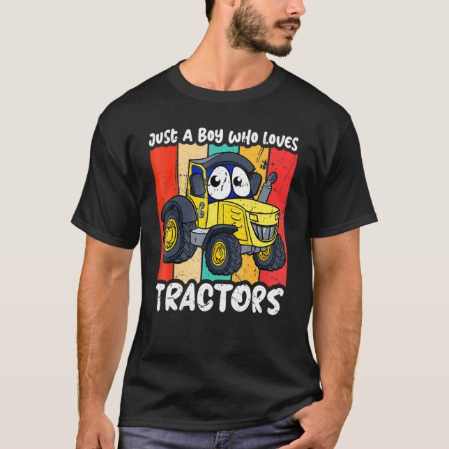 Camiseta Funny just A Boy Who Loves Tractors (Frente)