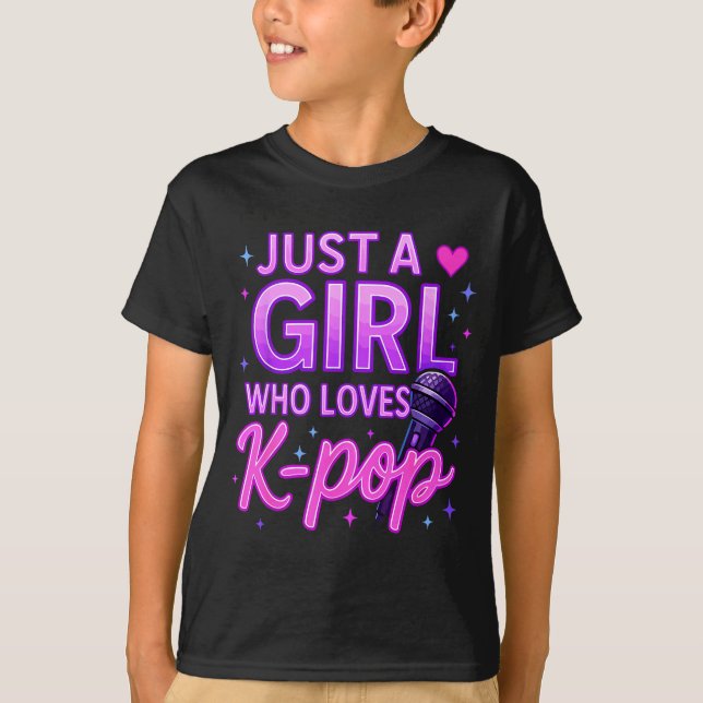 Camiseta Funny Just A Girl Who Loves K-p  (Frente)