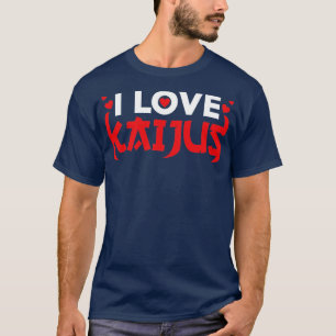 Camiseta Funny Kaiju Monstro Japonês Eu Amo Kaijus Gift
