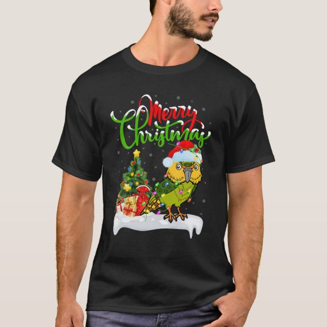 Camiseta Funny Kakapo Bird Lover Xmas Lighting Kakapo Chris (Frente)