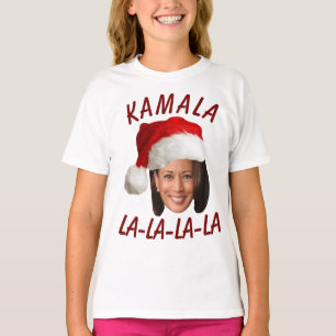 Camiseta Funny Kamala Harris Face Papai Noel Natal