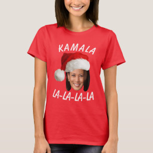Camiseta Funny Kamala Harris Face Papai Noel Natal