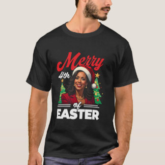 Camiseta Funny Kamala Harris Natal Santa Hat Feliz 4