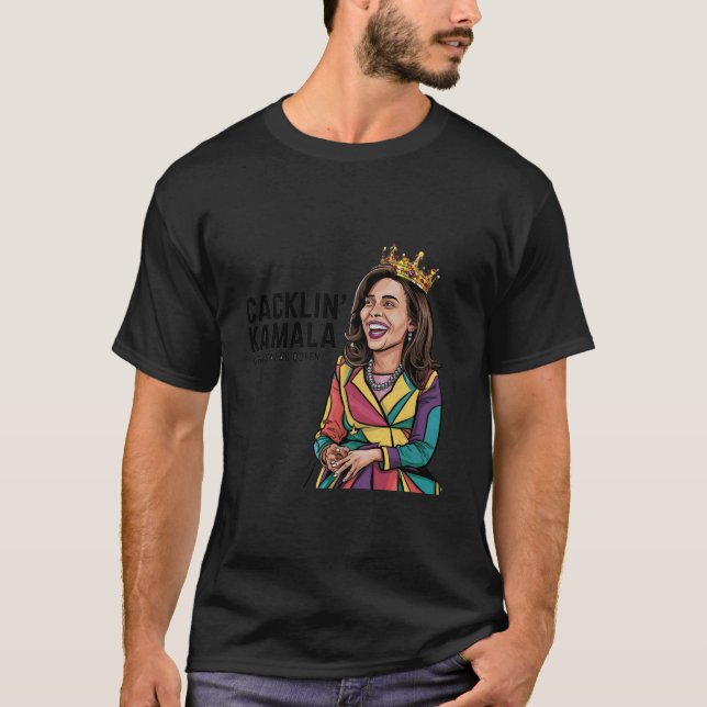 Camiseta Funny Kamala Harris Rindo do Word Salad Queen T Sh (Frente)