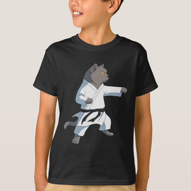 Camiseta Funny Karate British Shorthair Cat (Frente)