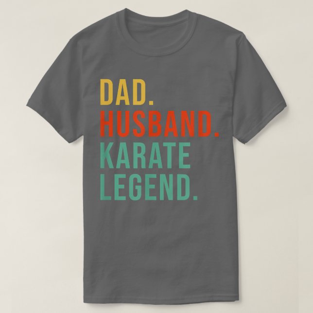 Camiseta Funny Karate Pai Marido Legenda Legal Homens Pais  (Frente do Design)