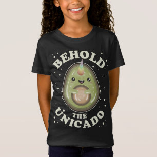 Camiseta Funny Kawaii Avocado Unicorn Fruta Otaku Japonês