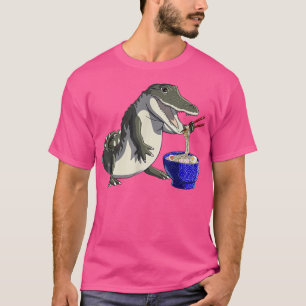 Camiseta Funny Kawaii Gereen Crocodile Ramen Noodles Alliga