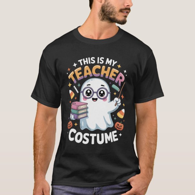 Camiseta Funny Kawaii Ghost – Cute Teacher Halloween Costum (Frente)