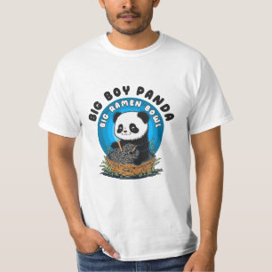 Camiseta Funny Kawaii Ramen Panda