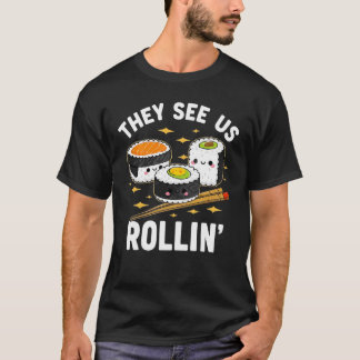 Camiseta Funny Kawaii Sushi Roll Comida Lover Humor para Su