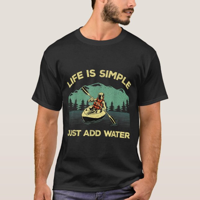 Camiseta Funny Kayaking Design For Men Women Paddling Canoe (Frente)