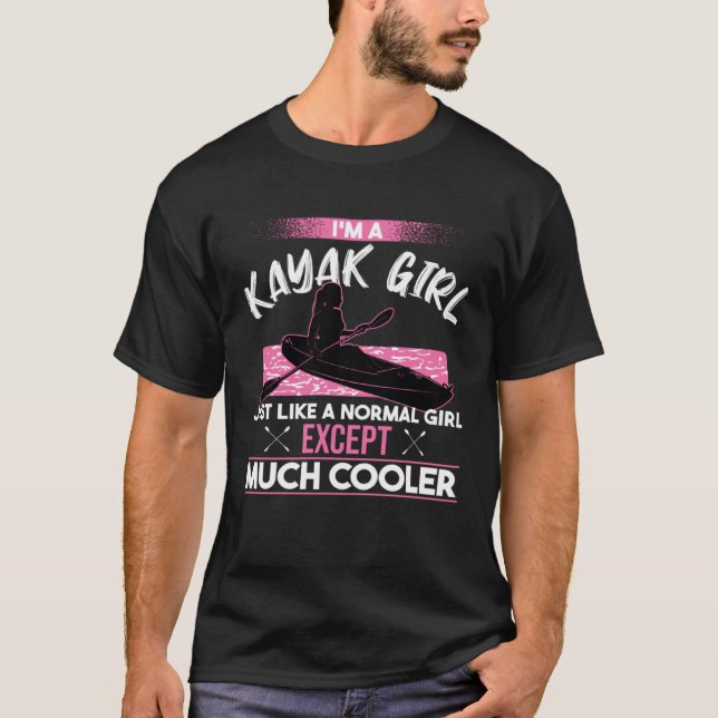 Camiseta Funny Kayaking Girl Paddling Lovers Kayakers (Frente)