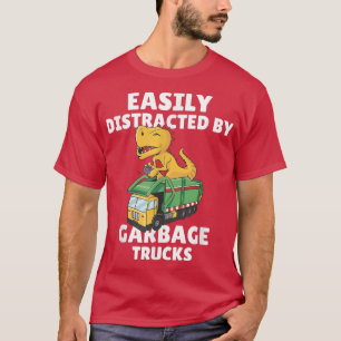 Camiseta Funny Kids Easily Distracted By Garbage Trucks