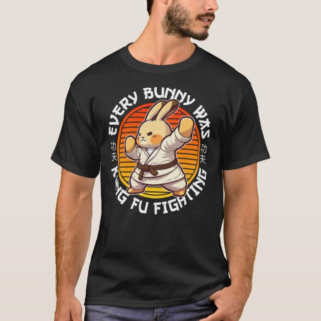 Camiseta Funny Kids Easter Rabbit Every Bunny Was Kung Fu F (Frente)