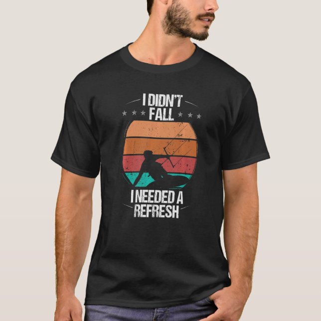 Camiseta Funny Kiteboarder Design I didnt Fall Humor Kitesu (Frente)