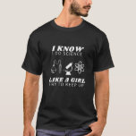 Camiseta Funny Know Science Comme Une Fille Legal Scientifi<br><div class="desc">Funny Know Science Comme Une Preencha T-Shirt Clássico Científico Legal</div>