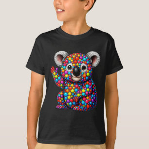Camiseta Funny Koala Amava Bolinhas Felizes Dot Day Girls