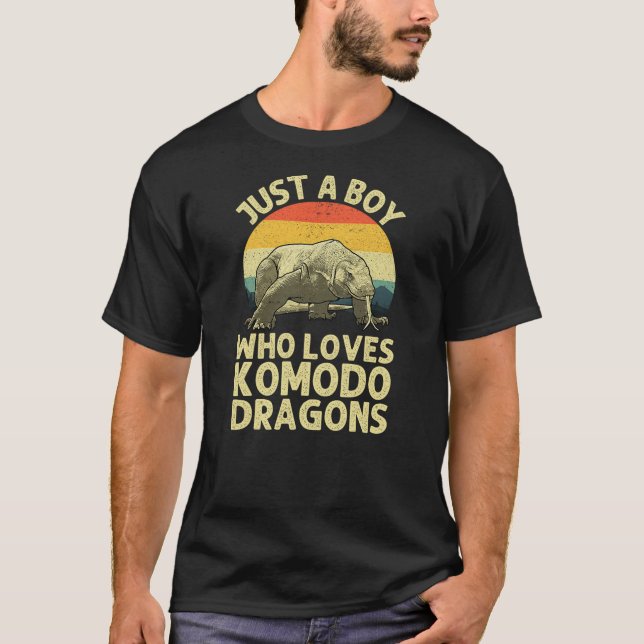 Camiseta Funny Komodo Dragon Design For Boys Men Komodo Dra (Frente)