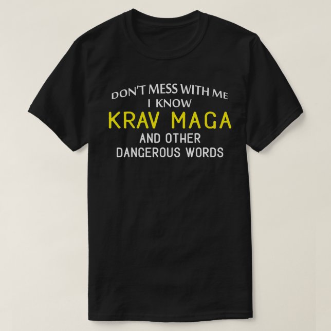 Camiseta Funny Krav Maga para Amantes de Artes Marciais (Frente do Design)