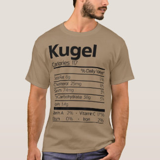 Camiseta Funny Kugel Nutrição Fato de Natal Comida Hanukkah