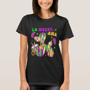 Camiseta Funny La Weezy Ana Mardi Gras Carnaval Bolo Caminh