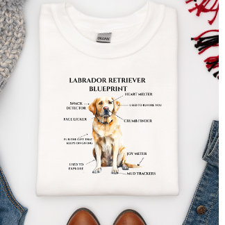 Camiseta Funny Labrador Retriever Blueprint