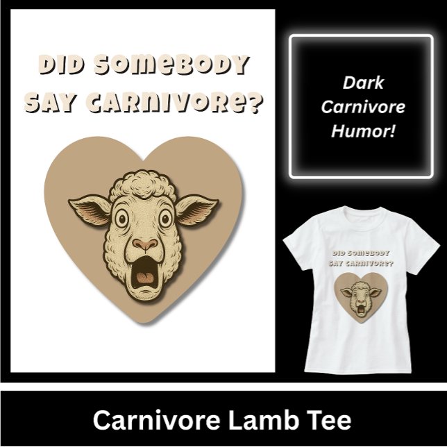 Camiseta Funny Lamb Meat Lover Gift (Funny Carnivore Lamb Tee. Yes, Somebody Did Say Carnivore! )